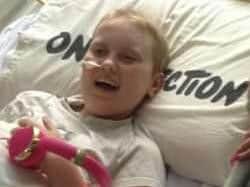 During chemotherapy treatmentEllie suffered a series of seizures and bleeds on the brain.