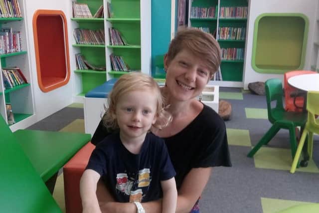 Marishka Bream and her son Ziggy, aged two-and-a-half, at Woodseats library