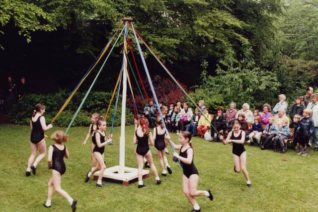 Maypole dancing at the reopening of Birley Spa in 2002. Credit: Peter Wolstenholme
