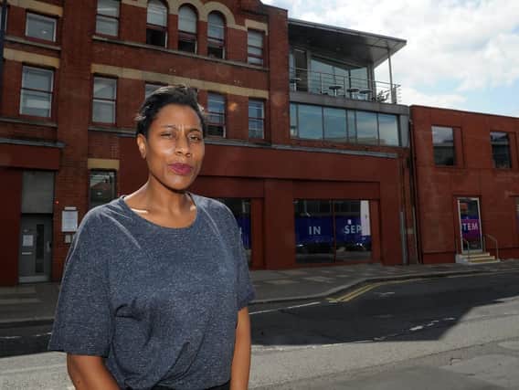 Sharna Jackson outside the expanded Site Gallery in Sheffield, which reopens in late September. Picture: Andrew Roe