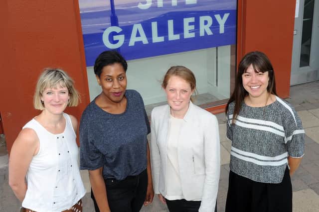 The Site Gallery team: Kirsty Young, marketing and development manager, Sharna Jackson, the new artistic director, Judith Harry, executive director and Angelica Sule, curator. Picture: Andrew Roe
