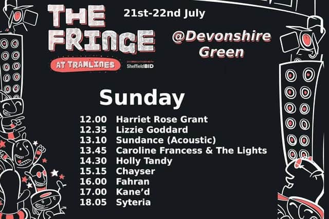 The Fringe at Tramlines - Sunday line up and stage times