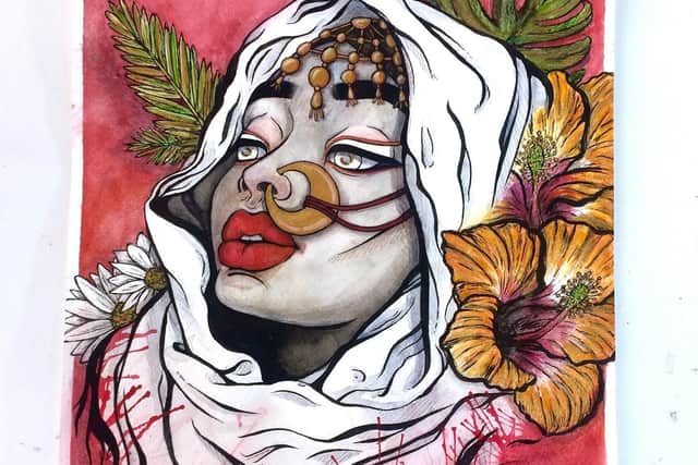 This piece is influenced by her Sudanese background (pic: Soha Mohamad)