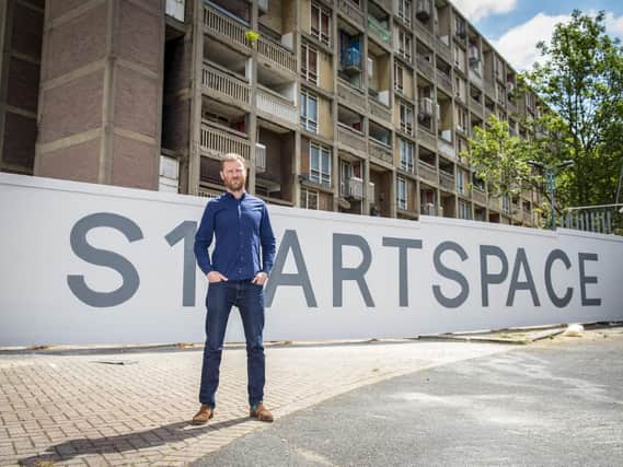 Stephen Escritt in front of the Duke Street wing at Park Hill. Picture: Dean Atkins
