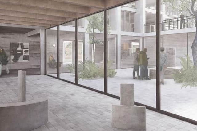 An artist's impression of the new art gallery. Picture: Carmody Groarke