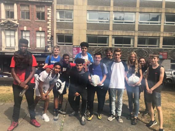 The young people from across Sheffield worked to create care packages for the homeless