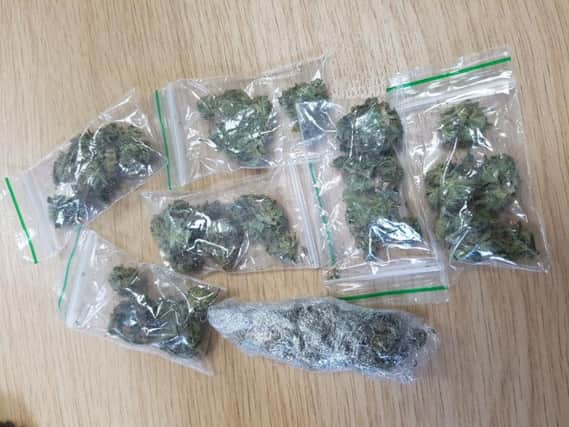 The cannabis which was allegedly thrown from the car's windows.