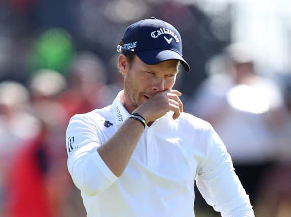 Danny Willett in action at The Open at Carnoustie