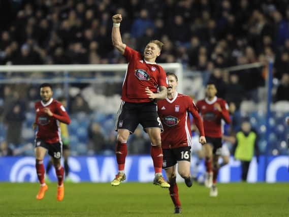 Martyn Waghorn celebrates a goal against Sheffield United's arch-rivals Sheffield Wednesday