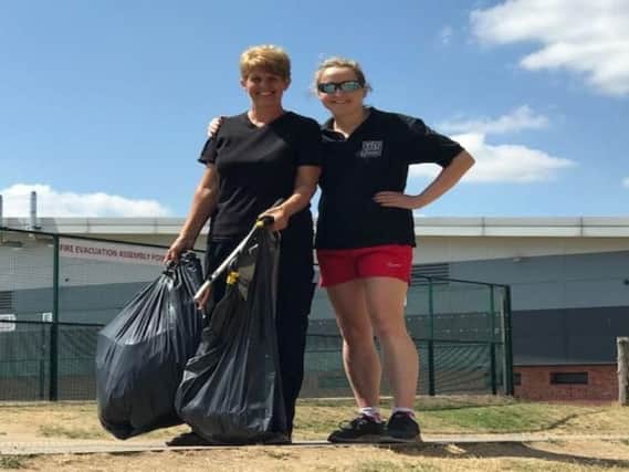 A litter pick was held around the grounds of Firth Park Academy, in Shiregreen