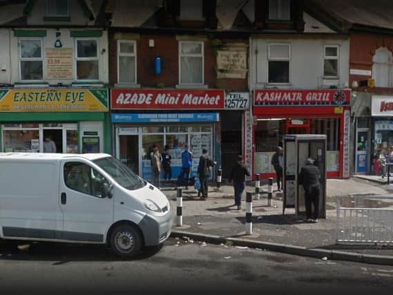 Azade Mini Market at Firth Park Road, Sheffield (photo: Google).
