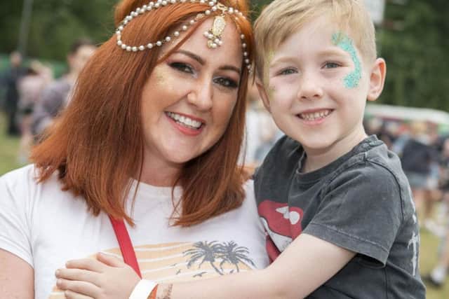 Sarah and Seth Cairns glitter up for Tramlines 2018 at Hillsborough Park