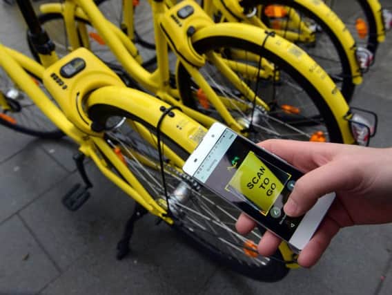 The yellow scan-and-go Ofo bikes were introduced in Sheffield in January this year