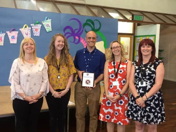 Ballifield Primary School staff with the nurture award