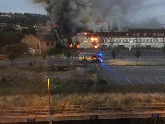 Firefighters at the scene of the blaze (pic: Rotherham Central NHP)