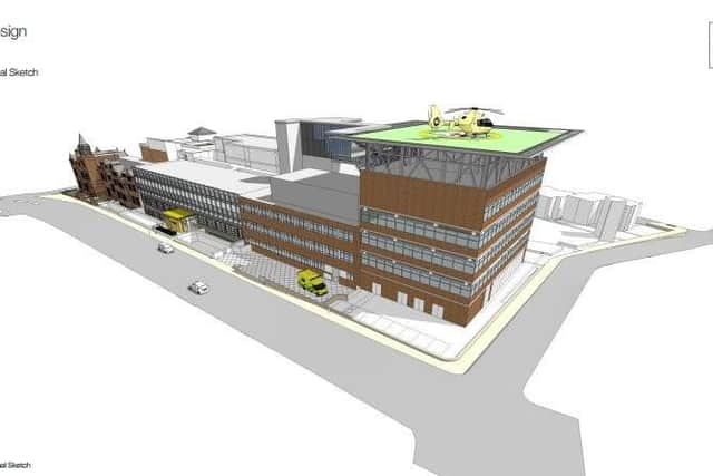 Designs for how the Children's Hopsital's new helipad will look.