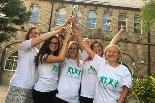 The Workplace Challenges most active workplace was B. Braun Medical Ltd, membersof the team is pictured holding the trophyThe Workplace Challenges most active workplace was B. Braun Medical Ltd, membersof the team is pictured holding the trophy