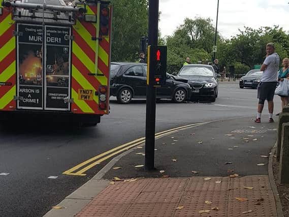 Car crash in Sheffield - picture: Karl Jordan