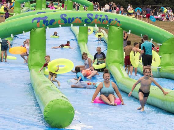 Some families queued for over three hours without getting to use the giant water slide in Graves Park