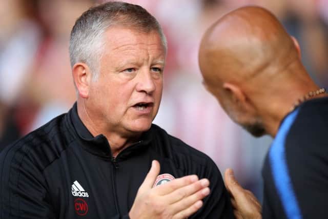 Chris Wilder manager of Sheffield United  during the Pre Season Friendly match at Bramall Lane Stadium, Sheffield.  Lynne Cameron/Sportimage