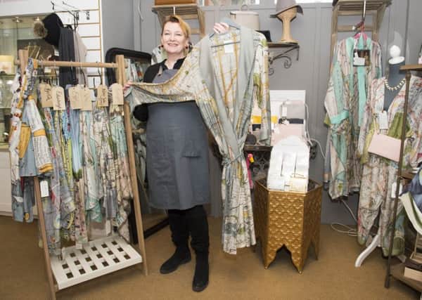 Rona Stevenson at Within Reason on Devonshire Street in Sheffield with a One Hundred Stars robe, (not the one worn in Mamma Mia Here We Go Again)