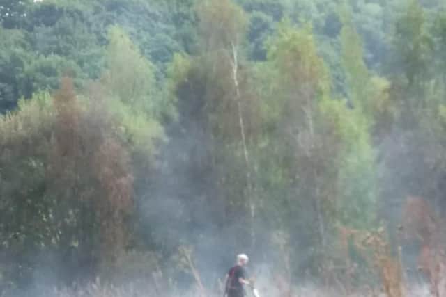 Firefighters tackle the blaze. Picture: South Yorkshire Fire and Rescue.
