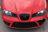 The red Seat Leon which was stopped by police.