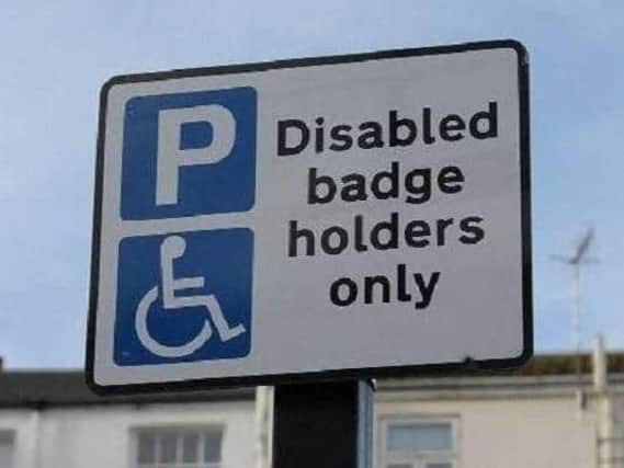 A blue badge sign, similar to ones which have been ignored by some borough motorists