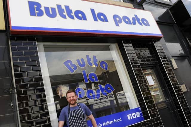 Pictured is Stephen Ogden a former childrens nurse who has opened his first Restaurant Butta La  Pasta on London Road.......Pic Steve Ellis