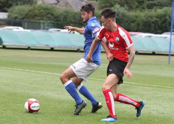 Matlock Town v Chesterfield, Jake Philips and a trialist