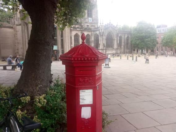 This postbox near Sheffield Cathedral is among those affected