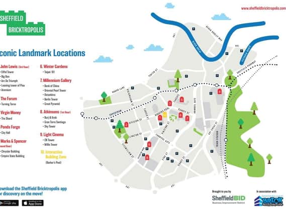 The Sheffield Bricktropolis trail map