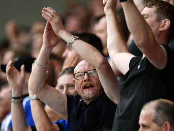 Owls fans at Wigan. Pictures: Steve Ellis