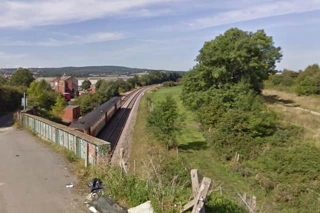 Police were called to Butterthwaite Lane after an object was thrown from a bridge at the train.