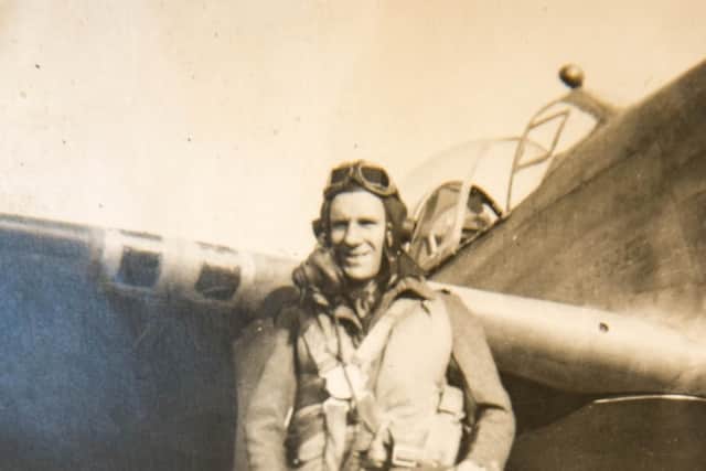 Spitfire pilot Jack Bowskill, who was awarded the Distinguished Flying Cross for the bravery he displayed during the Second World War