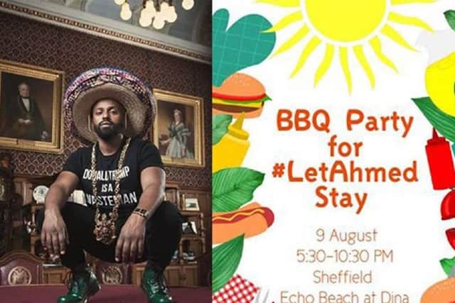 Lord Mayor Magid Magid and the barbecue poster.