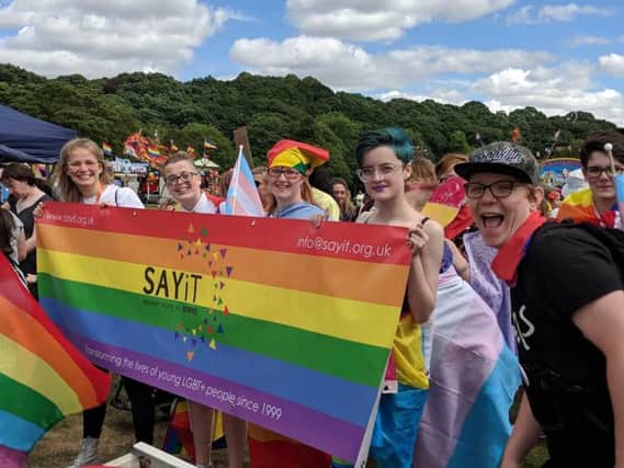 Members of SAYiT enjoying Sheffield Pride