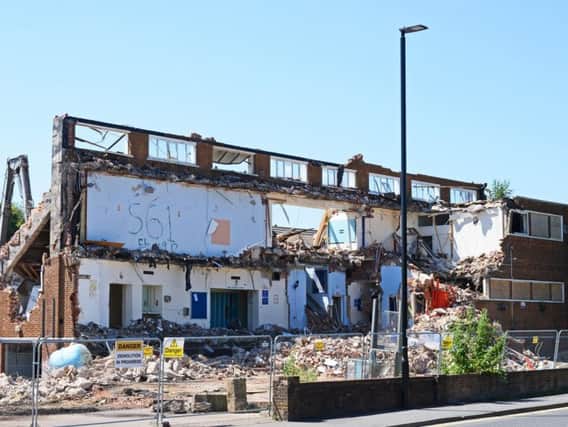 Chapeltown Baths during demolition work