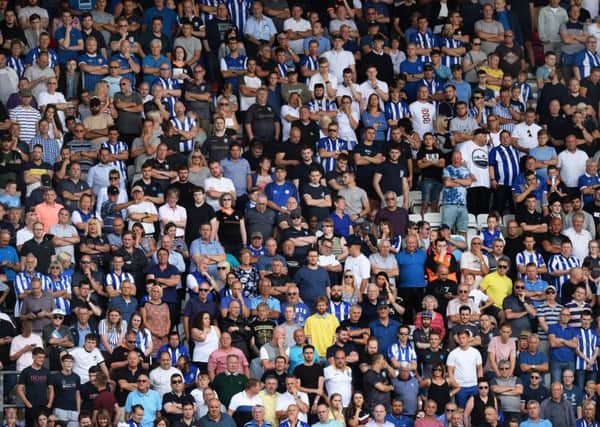 Wednesday fans at Wigan in the first game of the 2018-19 season.