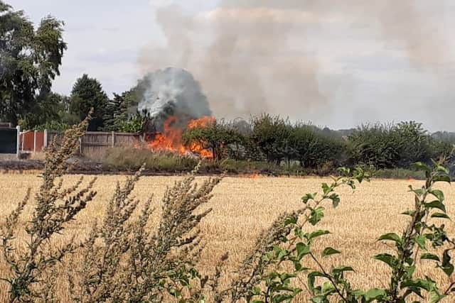 Crews attended the fire off Hatfield Lane in Barnby Dun