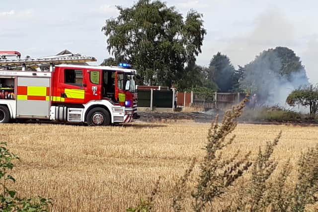 Crews attended the fire off Hatfield Lane in Barnby Dun
