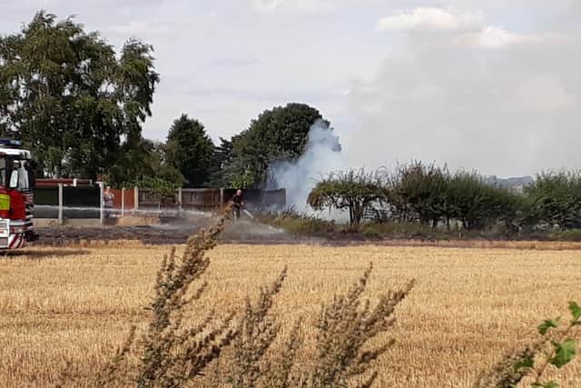Crews attended the fire off Hatfield Lane in Barnby Dun