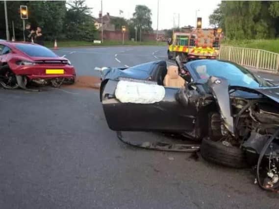 Two supercars crashed in Sheffield earlier this year