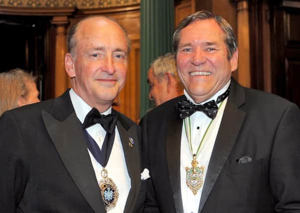 The Lord Mayor of the City of London, alderman Charles Bowman, left, with Master Cutler Ken Cooke.