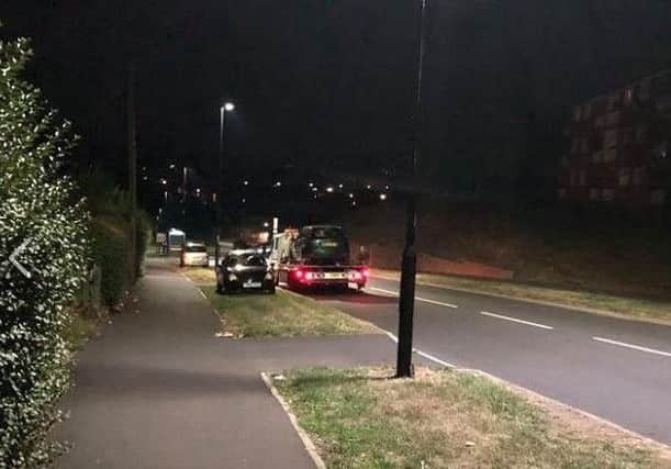 A car was seized as part of a police probe into a brawl in a Sheffield street last night