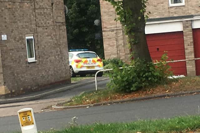 Police on Ravenscroft Road in Stradbroke, Sheffield