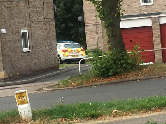 Police on Ravenscroft Road in Stradbroke, Sheffield