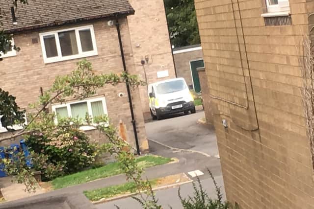 Police on Ravenscroft Road in Stradbroke, Sheffield