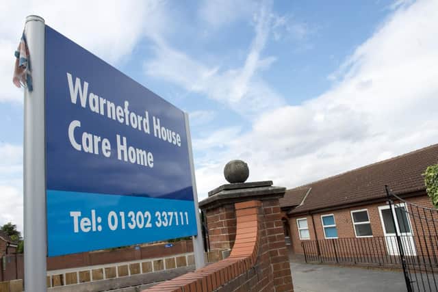 Warneford House care home on Tenter Balk Lane in Doncaster