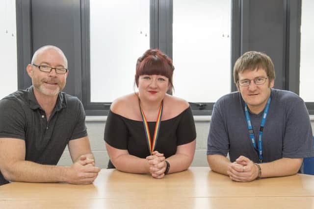 Sid Wiffen, team leader for the non-opiate service, Helen Phillips-Jackson, commissioning manager for drug and alcohol at Sheffield Council and David Rourke, recovery worker and harm minimisation lead.